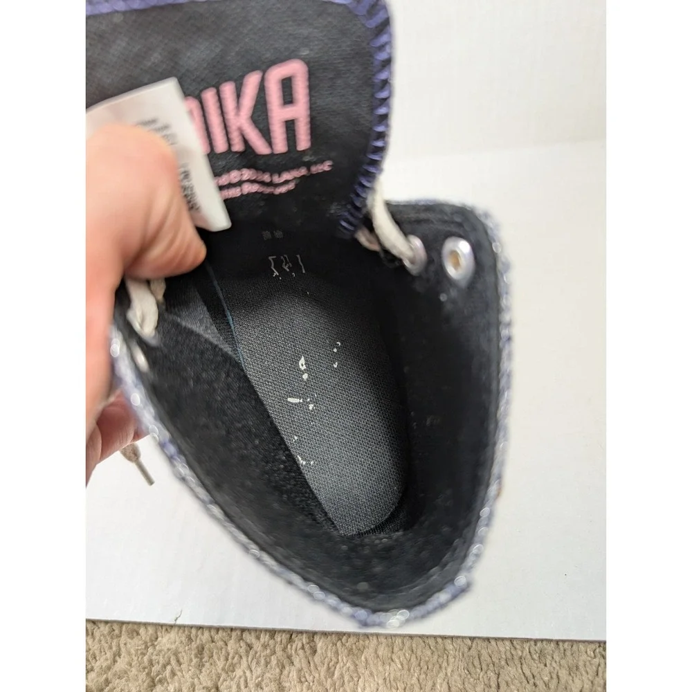 Converse x Laika Coraline Shoes Girls Size 2 Silver Stars Fresh Blueberry Blackb